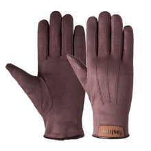 Winter Korean Version Of Warm And Velvet Suede Touch Screen Gloves Men Outdoor Riding Hiking Driving Non-Slip Gloves
