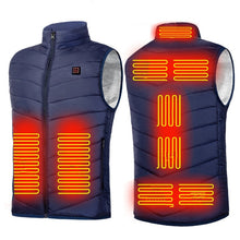 9 Areas Heated Vest Jacket USB Men Winter Electrical Heated Sleevless Jacket Outdoor Fishing Hunting Waistcoat Hiking Vest