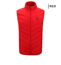 Electric Heated Jackets Vest USB Electric Heating Hooded Cotton Coat Camping Hiking Hunting Thermal Warmer Jacket Winter
