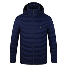 Electric Heated Jackets Vest USB Electric Heating Hooded Cotton Coat Camping Hiking Hunting Thermal Warmer Jacket Winter