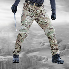 Men Casual Cargo Pants Elastic Outdoor Hiking Trekking Army Tactical Sweatpants Camouflage Military Multi Pocket Trousers S-6XL