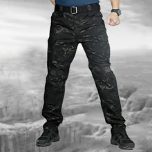 Men Casual Cargo Pants Elastic Outdoor Hiking Trekking Army Tactical Sweatpants Camouflage Military Multi Pocket Trousers S-6XL