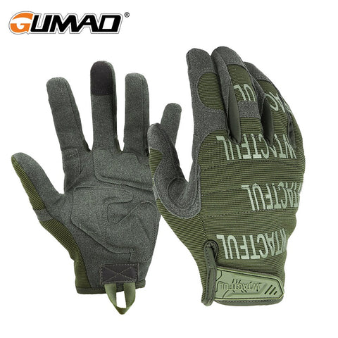 Airsoft Tactical Gloves Green Cycling Full Finger Glove Hiking Driving Army Light Soft Durable Long Mittens Touch Screen Men NEW