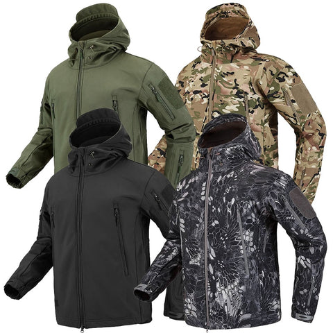 Hiking Army Jackets Men Military Airsoft Camping Tactical Jacket Winter Shark Skin SoftShell Waterproof Jacket Windbreaker