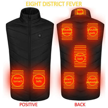 9 Areas Heated Vest Jacket USB Men Winter Electrical Heated Sleevless Jacket Outdoor Fishing Hunting Waistcoat Hiking Vest