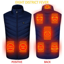 9 Areas Heated Vest Jacket USB Men Winter Electrical Heated Sleevless Jacket Outdoor Fishing Hunting Waistcoat Hiking Vest