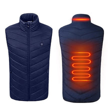 9 Areas Heated Vest Jacket USB Men Winter Electrical Heated Sleevless Jacket Outdoor Fishing Hunting Waistcoat Hiking Vest