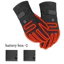 New Electric Heated Gloves With Temperature Adjustment Lithium Batteries Gloves For Skiing Hiking Climbing Driving Cold Weather