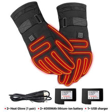 New Electric Heated Gloves With Temperature Adjustment Lithium Batteries Gloves For Skiing Hiking Climbing Driving Cold Weather