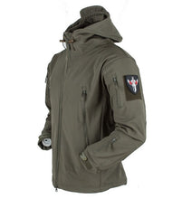 Army Shark Skin Soft Shell S-4XL Tactical Windproof Waterproof Jackets Men Flight Pilot Hood Coat Military Bomber 132cm Chest