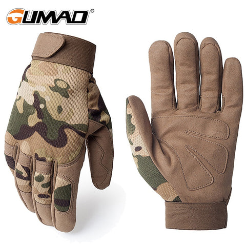 Multicam Outdoor Tactical Gloves Army Military Bicycle Airsoft Hiking Climbing Shooting Paintball Camo Sport Full Finger Glove