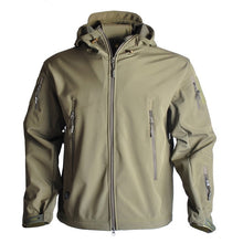 Army Shark Skin Soft Shell Clothes Tactical Windproof Waterproof jacket men Flight Pilot Hood Coat Military Field bomber Jacket