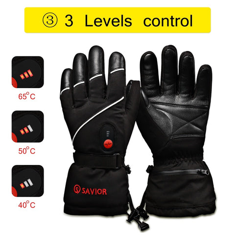 SAVIOR Winter Men Women Rechargeable Battery Heated Gloves for Mortorcycle Riding Hiking FishingHunting Fishing S15