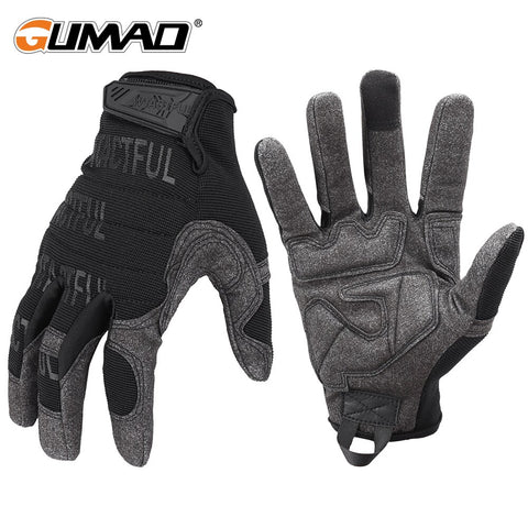 Men Tactical Gloves Shockproof Camo Airsoft Full Finger Glove Army Military Light Soft Long Black Mittens Hiking Biking Cycling