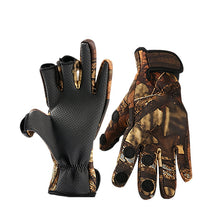 Outdoor Thick Winter Fishing Gloves Waterproof Mitten Three Fingers Cut Anti-slip Climbing Glove Hiking Camping Cycling Gloves