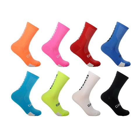 New Fiber Fabric Cycling Socks Professional Comfortable Men Women Bicycle Running Sport Socks Anti Slip Hiking Climbing Socks