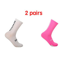 New Fiber Fabric Cycling Socks Professional Comfortable Men Women Bicycle Running Sport Socks Anti Slip Hiking Climbing Socks