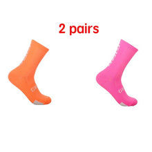 New Fiber Fabric Cycling Socks Professional Comfortable Men Women Bicycle Running Sport Socks Anti Slip Hiking Climbing Socks