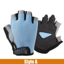 Silicone Anti-slip Anti-sweat Cycling Gloves Men Women Half Finger Gloves Breathable Anti-shock Sports Bike Bicycle Glove D40