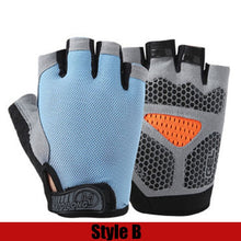 Silicone Anti-slip Anti-sweat Cycling Gloves Men Women Half Finger Gloves Breathable Anti-shock Sports Bike Bicycle Glove D40