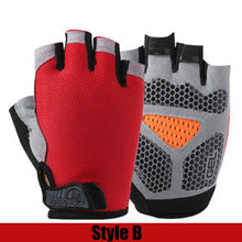 Silicone Anti-slip Anti-sweat Cycling Gloves Men Women Half Finger Gloves Breathable Anti-shock Sports Bike Bicycle Glove D40