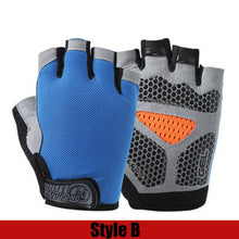 Silicone Anti-slip Anti-sweat Cycling Gloves Men Women Half Finger Gloves Breathable Anti-shock Sports Bike Bicycle Glove D40