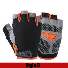 Silicone Anti-slip Anti-sweat Cycling Gloves Men Women Half Finger Gloves Breathable Anti-shock Sports Bike Bicycle Glove D40