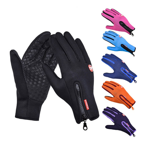 Outdoor Fishing Waterproof Mens Gloves Touch Screen Women Sport Ridding Windproof Breathable Non-Slip Gloves Lady Ski Autumn