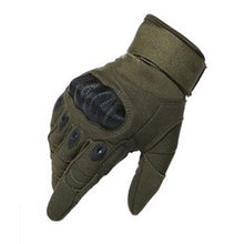 MEGE Outdoor Tactical Gloves Full Finger Men's Gloves, Hiking Riding Cycling Military Armor Protection Shell Gloves, Size S-3XL