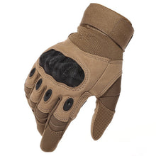 MEGE Outdoor Tactical Gloves Full Finger Men's Gloves, Hiking Riding Cycling Military Armor Protection Shell Gloves, Size S-3XL