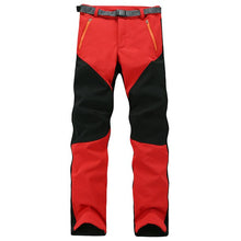 Outdoor Winter Men Thick Warm Fleece Hiking Pants Softshell Trousers Waterproof Windproof Thermal Camping Ski Climbing Plus Size
