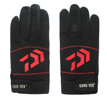 Daiwa Winter Warm Fishing Gloves Cotton 3 Fingers Cut Waterproof Anti-slip Fishing Glove Outdoor Riding Hiking Sports