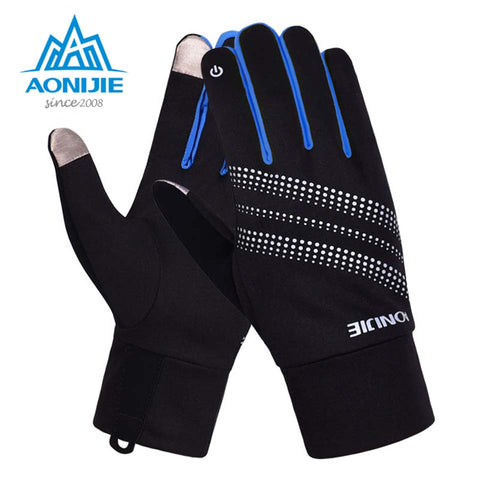 AONIJIE Men Women Outdoor Sports Gloves Warm Windproof Cycling Skiing Bicycle Hiking Climbing Running Ski Full Finger Gloves