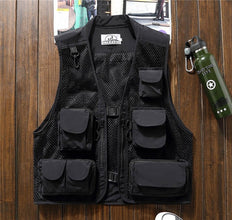 Summer Quick-Drying Breathable Mesh Vest Men Photographer Sleeveless Jacket Multi-Pockets Outdoors Hiking Fishing Hunting Vest
