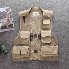 Summer Quick-Drying Breathable Mesh Vest Men Photographer Sleeveless Jacket Multi-Pockets Outdoors Hiking Fishing Hunting Vest